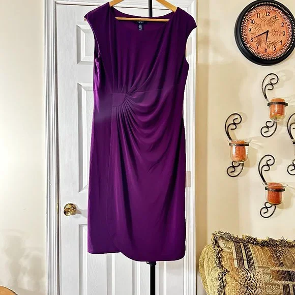 chaps purple dress Chaps | Dresses | Purple Chaps Midi Dress